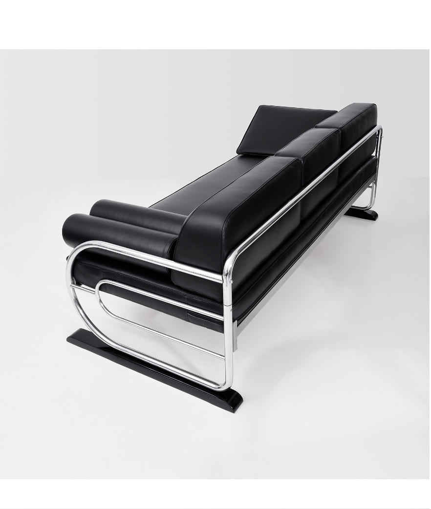 Bauhaus Chrome Tubular Leather Daybed