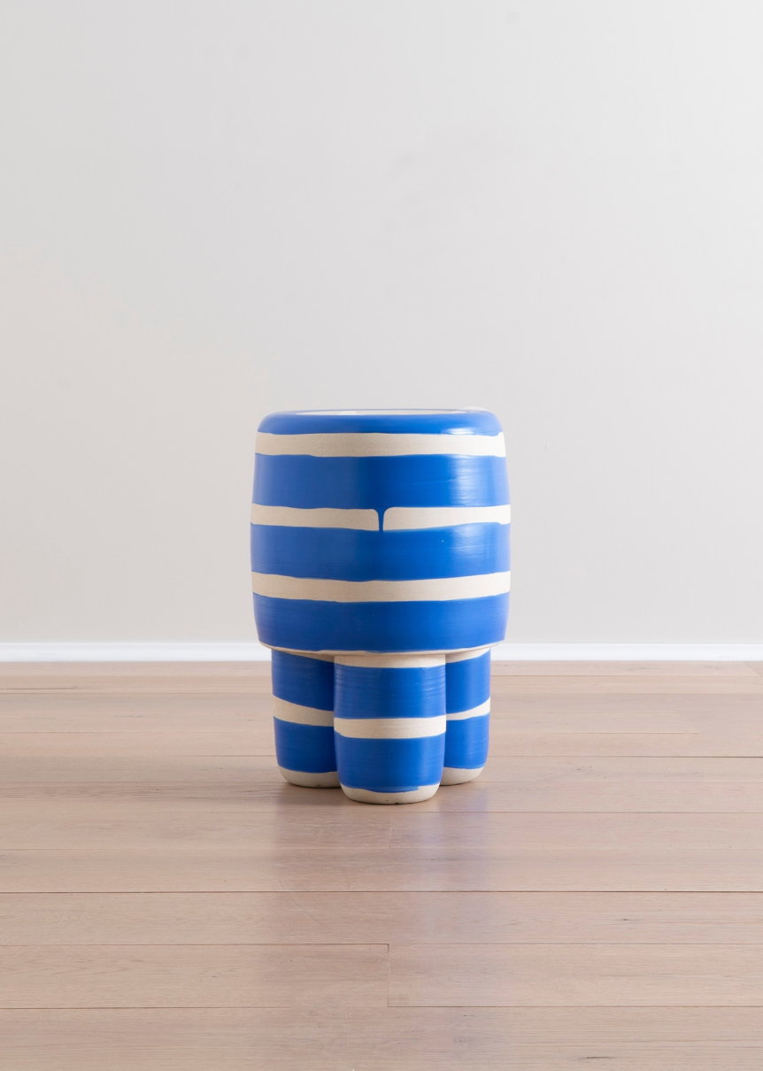 Blue Milking Stool