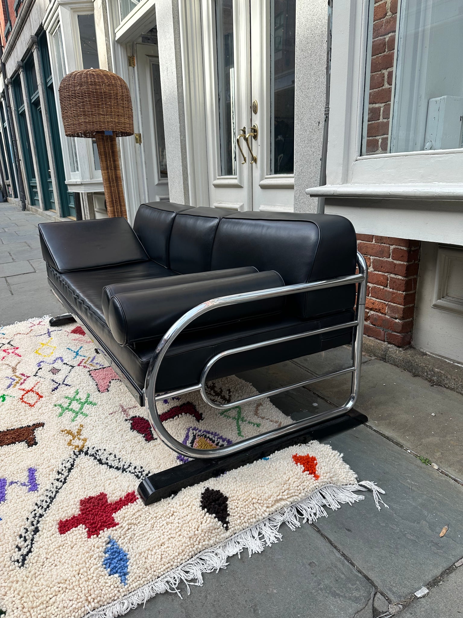 Bauhaus Chrome Tubular Leather Daybed