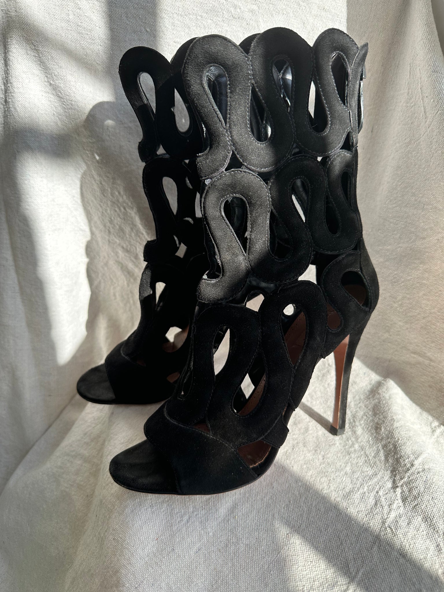 Alaia Suede Laser Cut Boot