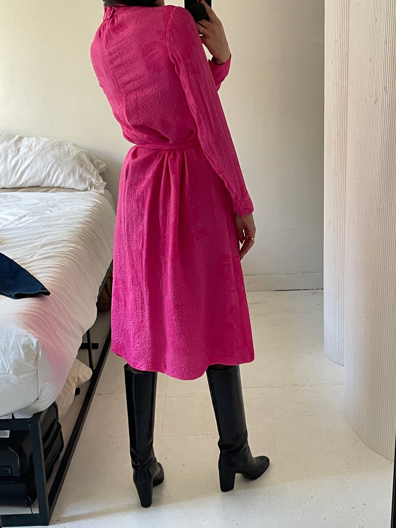 Hot Pink Midi Dress