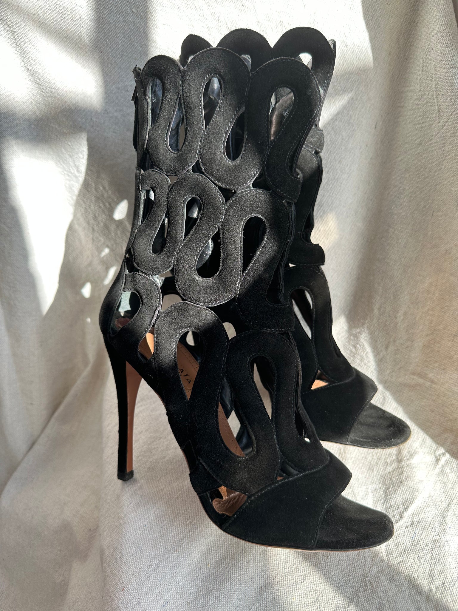 Alaia Suede Laser Cut Boot